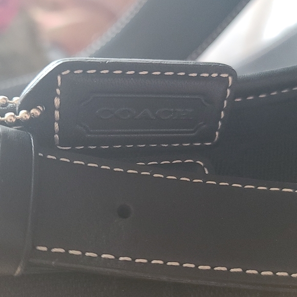 Vintage with Tags!! Coach Stunning Black Signature Saddle Bag!!! - Picture 7 of 14